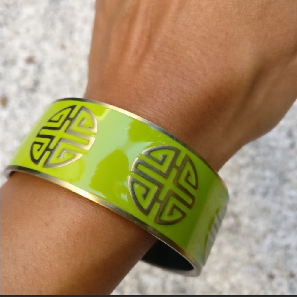 Shanghai Tang Green Enamel Bracelet
